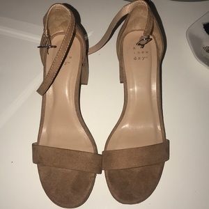 Brown suede heels